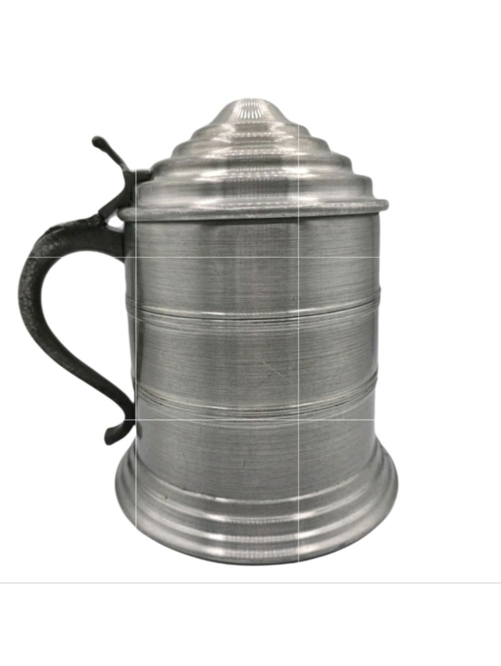 Pewtertone Ice Bucket Beer Stein Barware Tankard Antique Serve 11" Silver